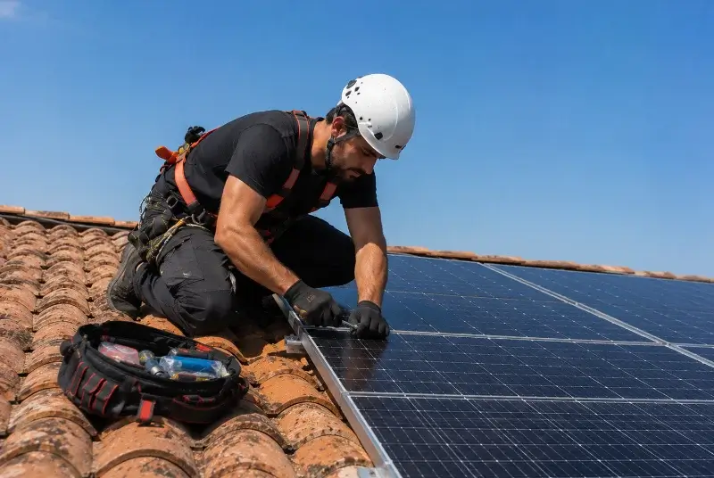 Maintenance et monitoring de panneaux solaires au Busseau